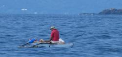 Fisherman in outrigger off Kioa Island